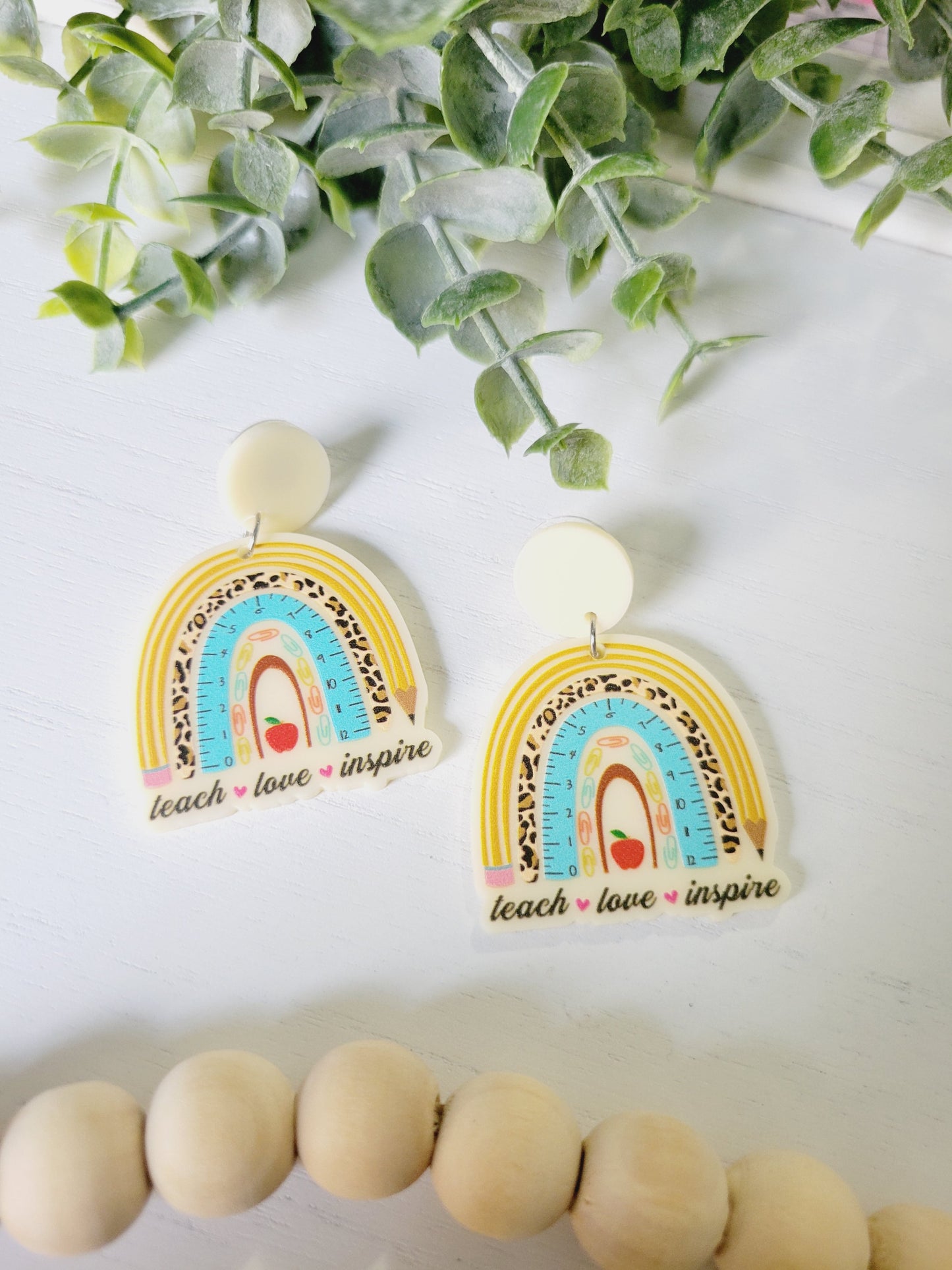 Teach Love Inspire Dangle Earrings