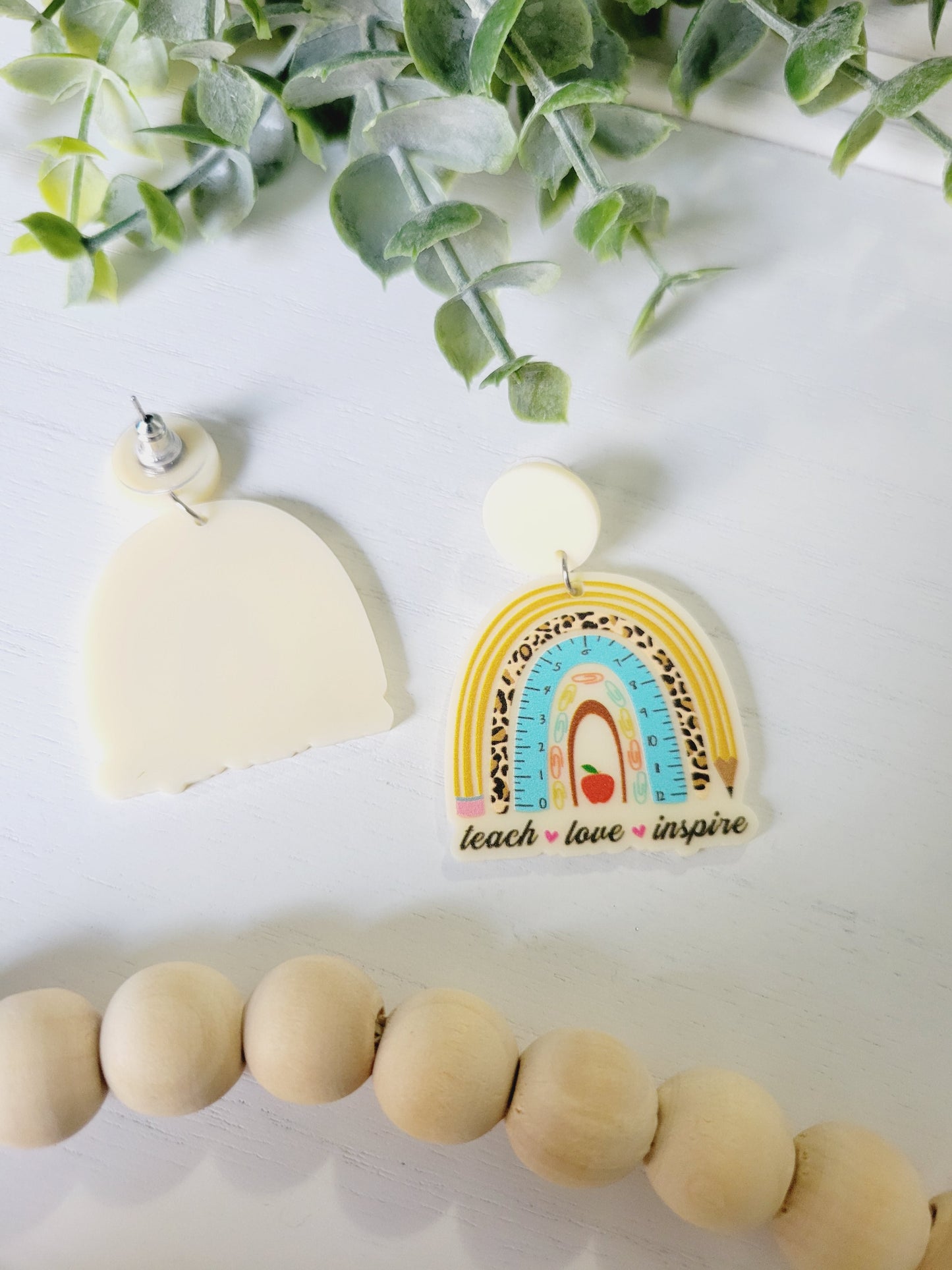 Teach Love Inspire Dangle Earrings