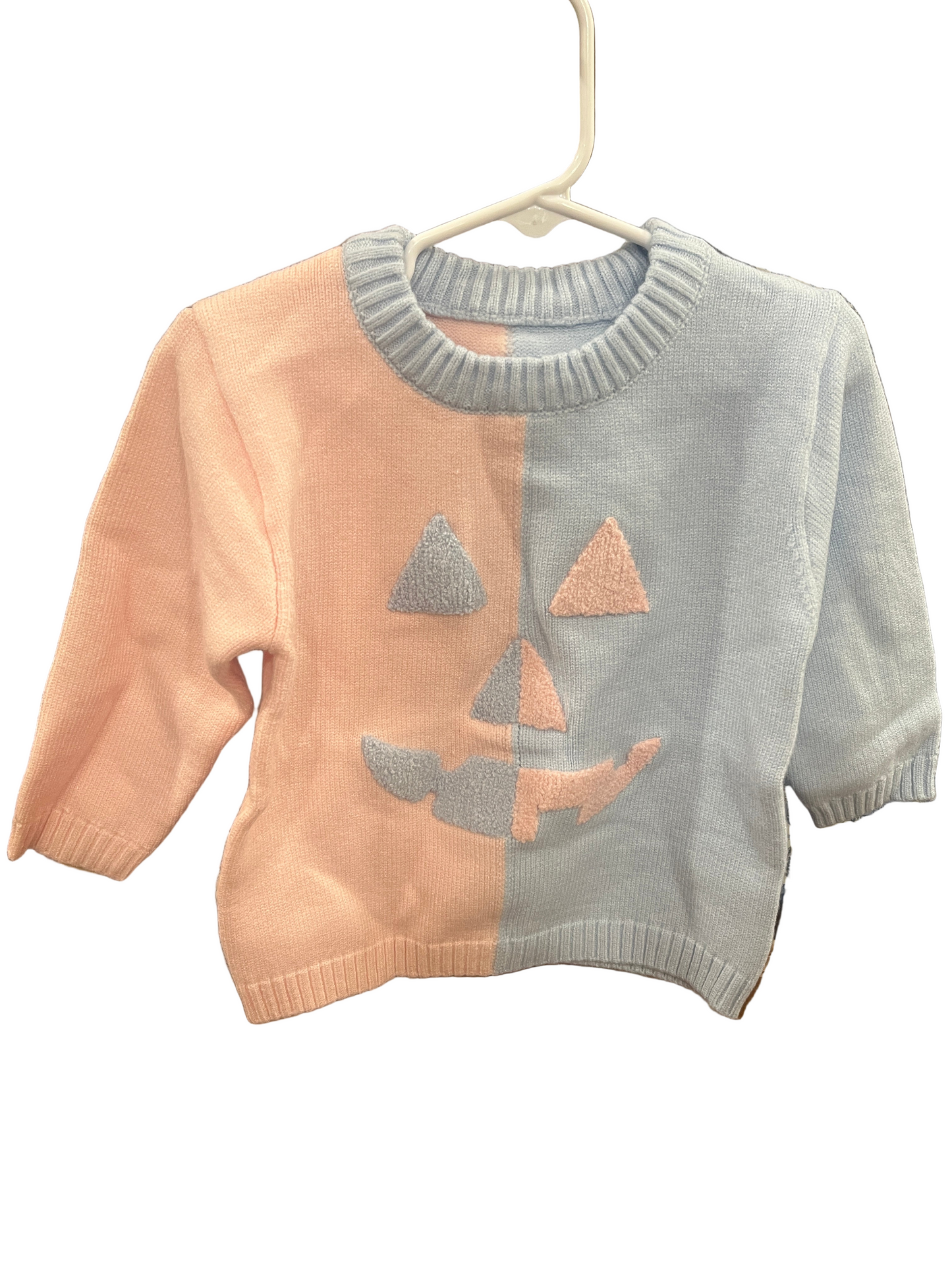 Colorblock Jack-o-Lantern Sweater
