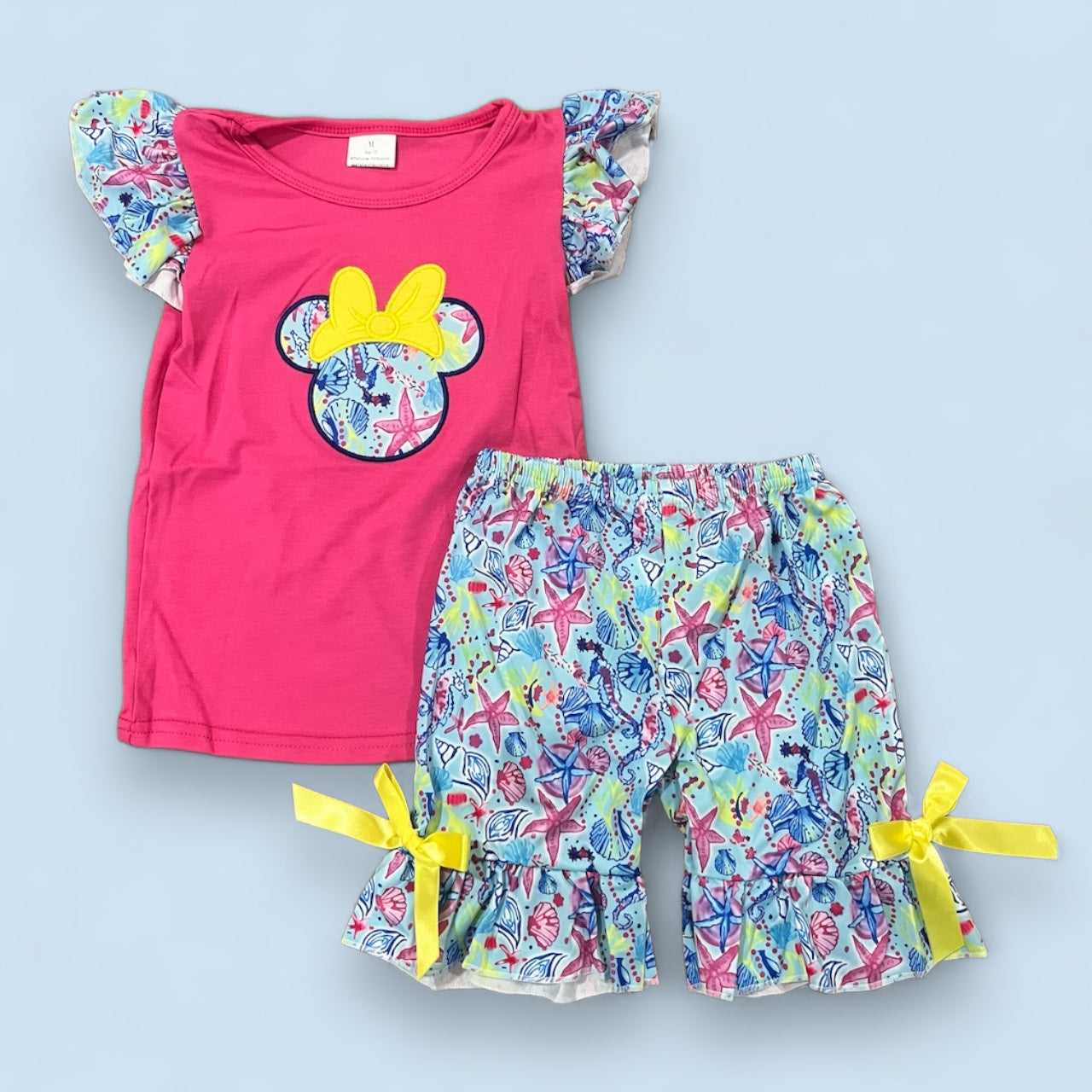 Starfish Mouse Short Set – Girls’ Boutique Summer Two-Piece Outfit