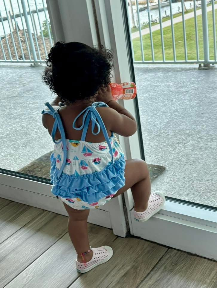 Colorful Knit Sailboats Baby Girl Bubble Romper – Boutique Infant & Toddler Outfit
