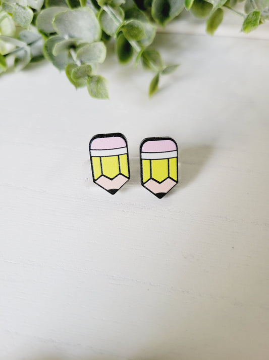 Pencil Stud Earrings