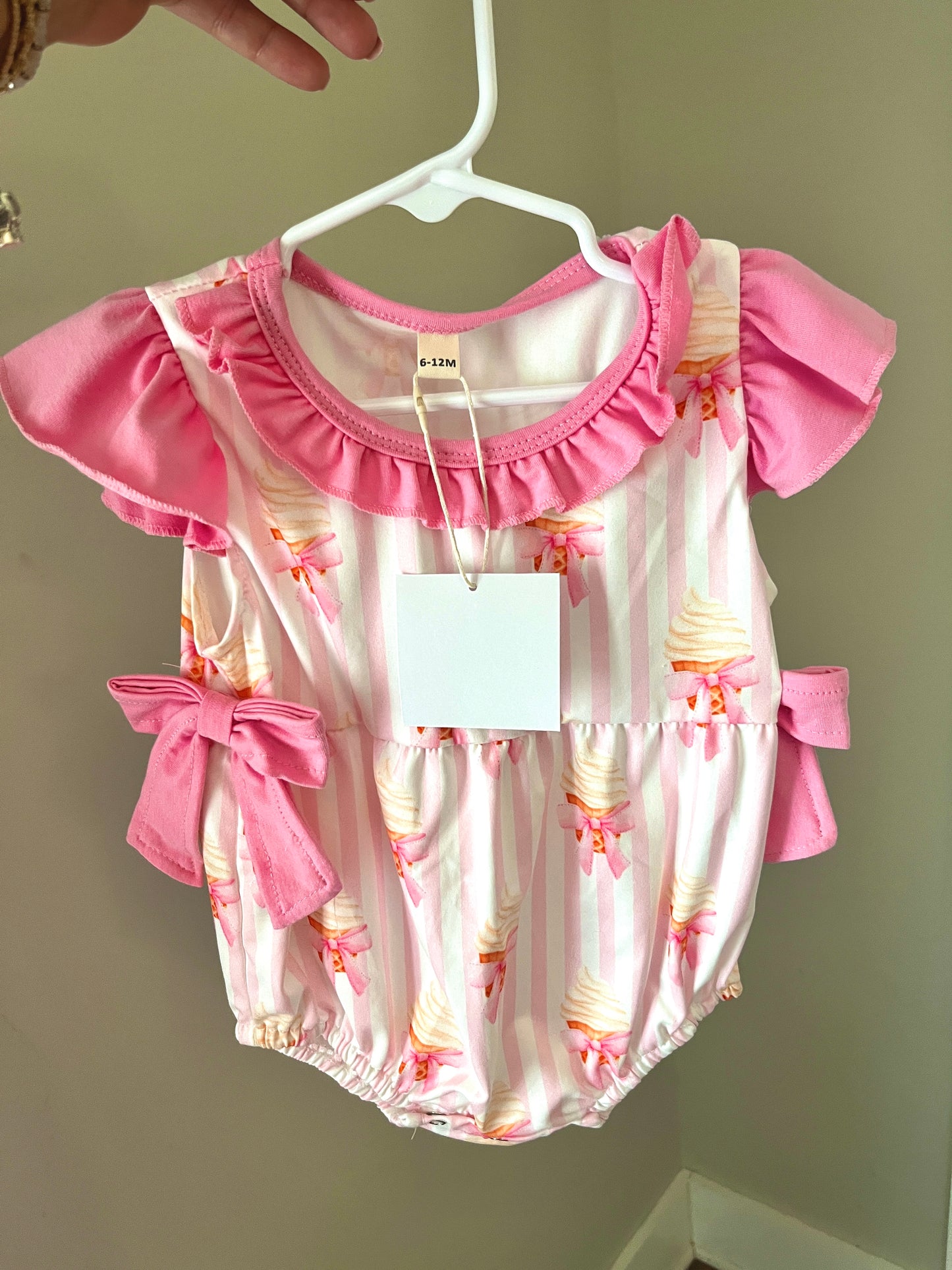 Sweet as Ice Cream Baby Girl Bubble Romper – Boutique Infant & Toddler Summer Outfit