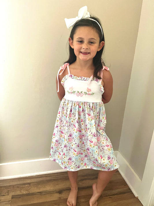 Girls Butterfly Floral Dress – Baby & Toddler Spring Boutique Outfit