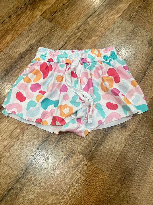 Multi Color Cheetah Flyaway Girls’ Shorts – Trendy Boutique Summer Outfit for Toddlers & Kids