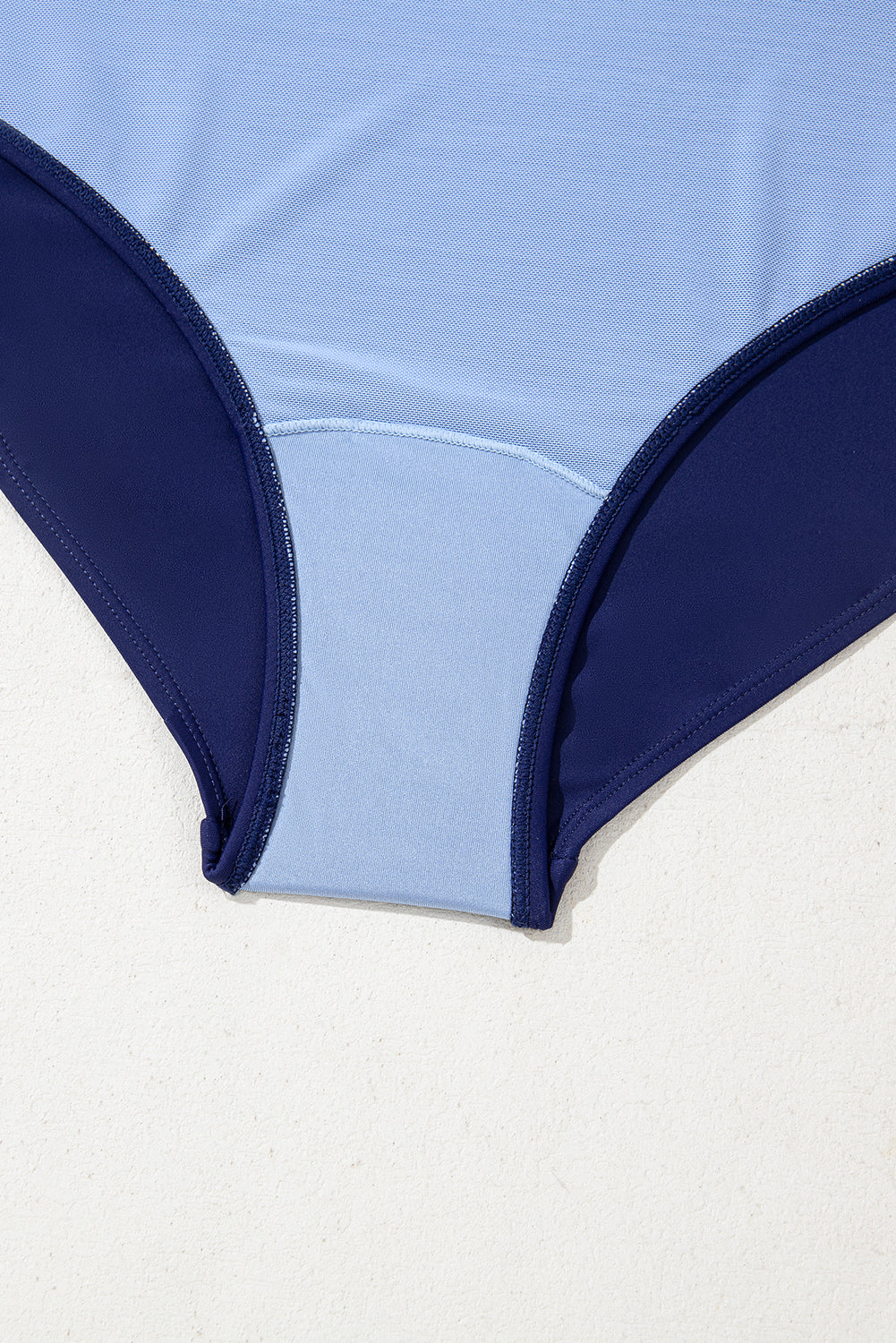 Navy Blue Crisscross Straps Tie Back Flared One Piece Swimsuit