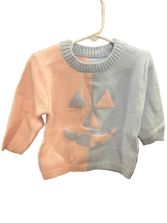 Colorblock Jack-o-Lantern Sweater