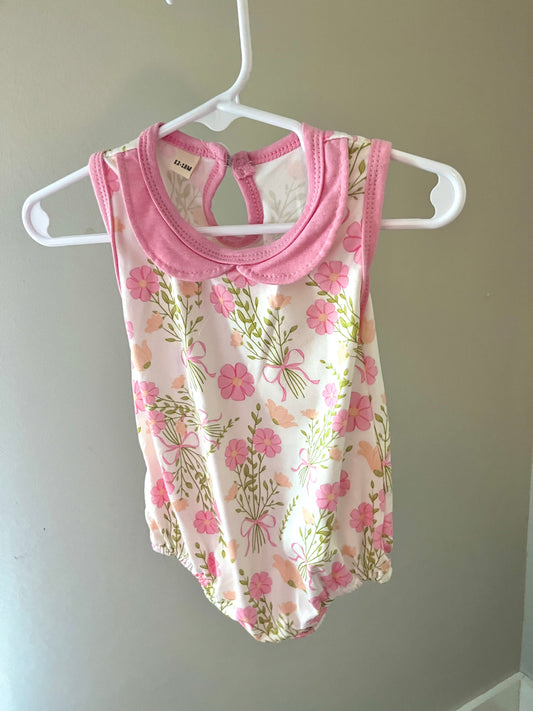 Molly’s Garden Floral Bubble Romper – Baby Girl Boutique Outfit for Spring & Summer