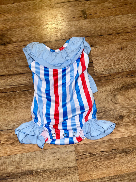 Red White & Blue Bow Back Swim