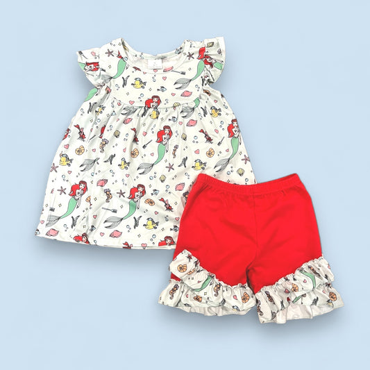 Mermaid Ruffle Short Set