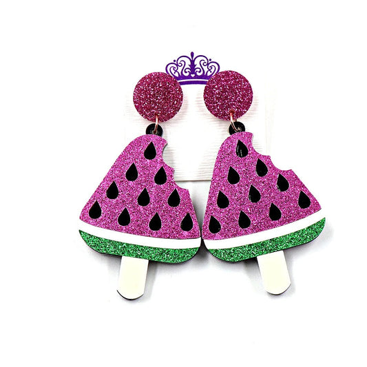 Pink watermelon Dangle Earrings