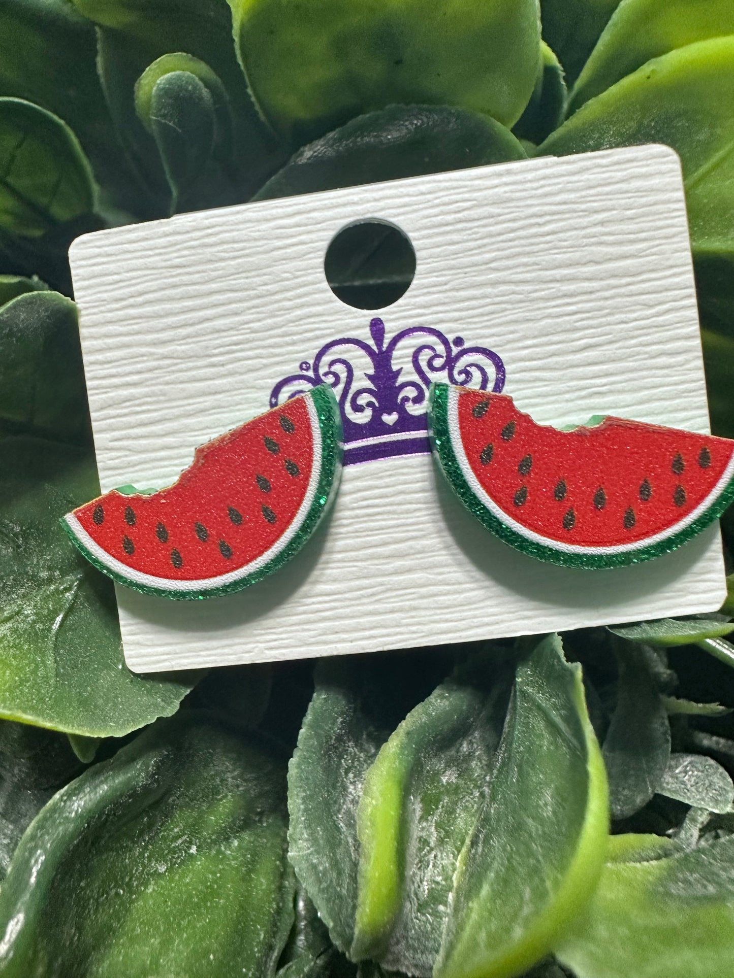 Red watermelon Stud Earrings
